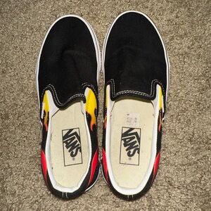 Flame slip on Vans